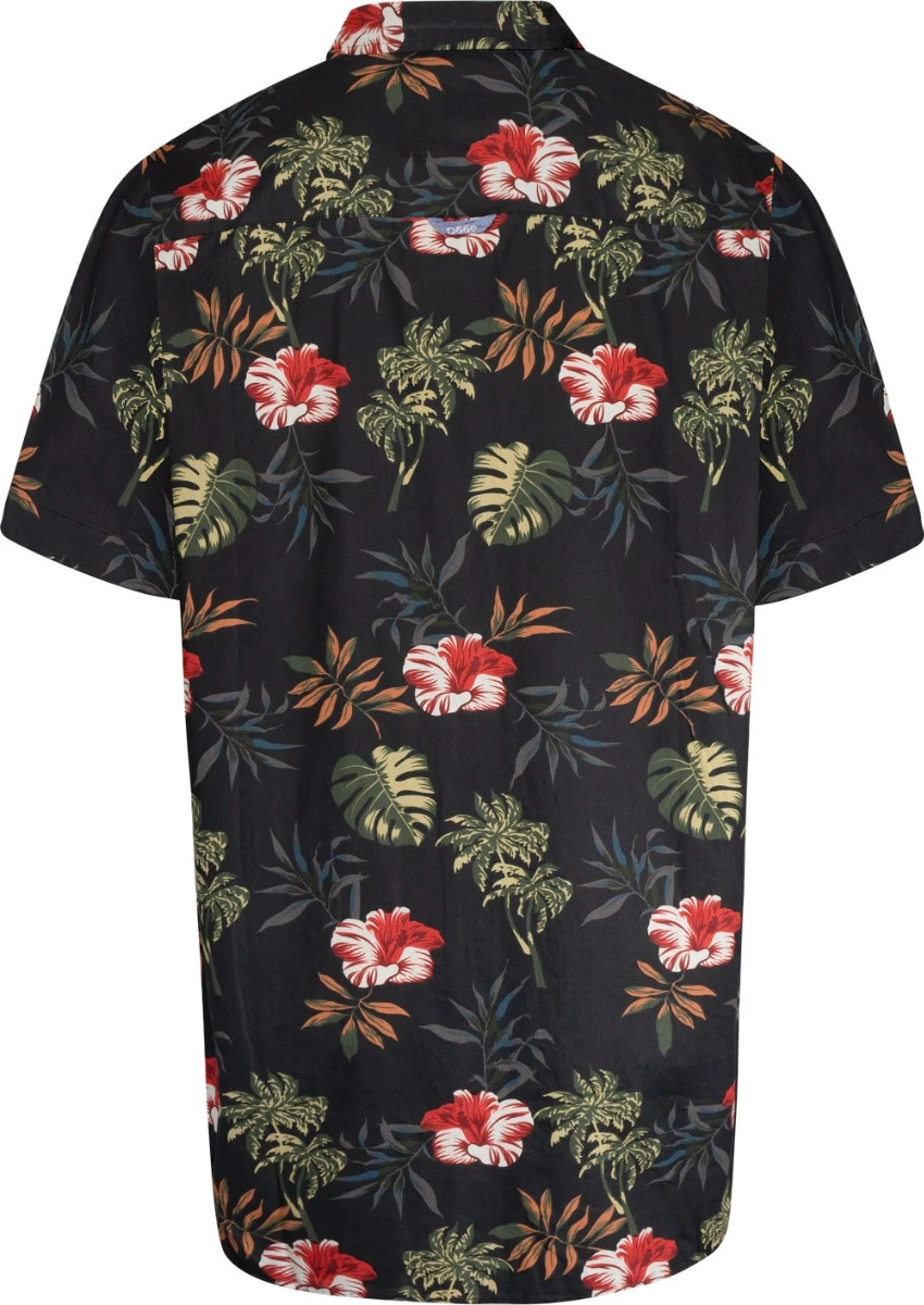 Duke D555 Wilton TALL Hawaii Print Short Sleeve Shirt - Black 5 Duke D555 Wilton TALL Hawaii Print Short Sleeve Shirt - Black - Image 3