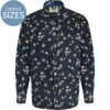 Duke D555 Rooksey Long Sleeve Floral Pattern Shirt - Dark Navy -Famous Menswear Store 111202 rooksey ls shirt navy 4