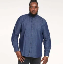 Duke D555 Jacob Long Sleeve Denim Shirt - Navy