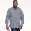 Duke D555 Larry All Over Floral Print Long Sleeve Shirt - Navy -Famous Menswear Store 111405 larry ls shirt navy 3