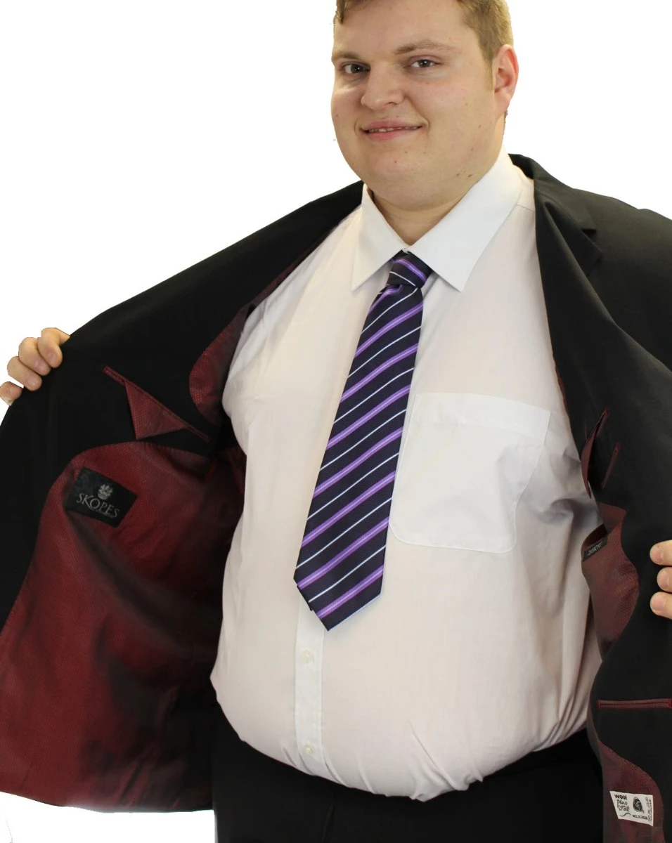 Skopes Darwin/Olso Big Men's Suit Jacket - Black Up To 72" Chest! 6 Skopes Darwin/Olso Big Men's Suit Jacket - Black Up To 72" Chest! - Image 4