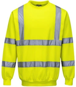 Portwest Hi-Vis Sweatshirt - Yellow -Famous Menswear Store 21eddd9bef97a60bc4f1d09e644eef83