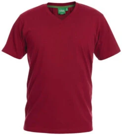 Duke Signature Extra Long Length V-Neck T-Shirt - Red