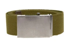 Duke D555 Edward 4.0 Cm Plain Webbing Belt - Khaki