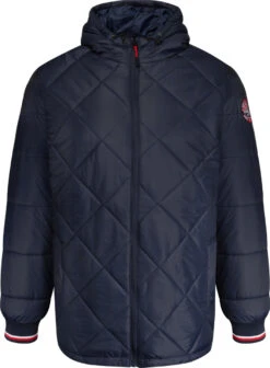 Duke D555 Angus Diamond Quilted Hooded Puffer Jacket - Navy