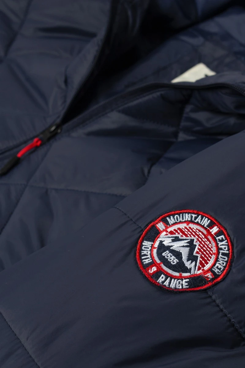 Duke D555 Angus Diamond Quilted Hooded Puffer Jacket - Navy 6 Duke D555 Angus Diamond Quilted Hooded Puffer Jacket - Navy - Image 4