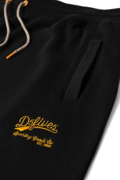 Duke D555 Gloucester Embroidered Open Hem Jogger - Black -Famous Menswear Store 411403 gloucester jogger black 3 1