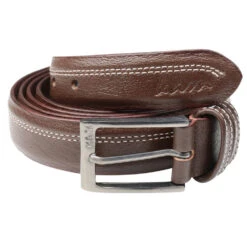 Kam Leather Trousers Belt - Brown