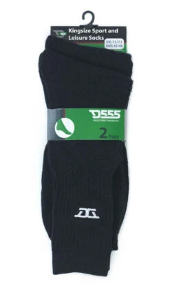 Duke D555 Logan Sports And Leisure Two Pack Socks In Black