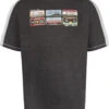Duke D555 Soho US Number Plate Print T-Shirt - Charcoal Marl -Famous Menswear Store 601205 soho tee charcoal marl 1