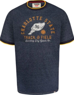 Duke D555 Bethnal Charlotte State Print T-Shirt - Navy