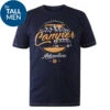 Duke D555 Hornsey TALL Official VW Camper Print T-shirt - Navy -Famous Menswear Store 601222 hornsey tall tee navy tall