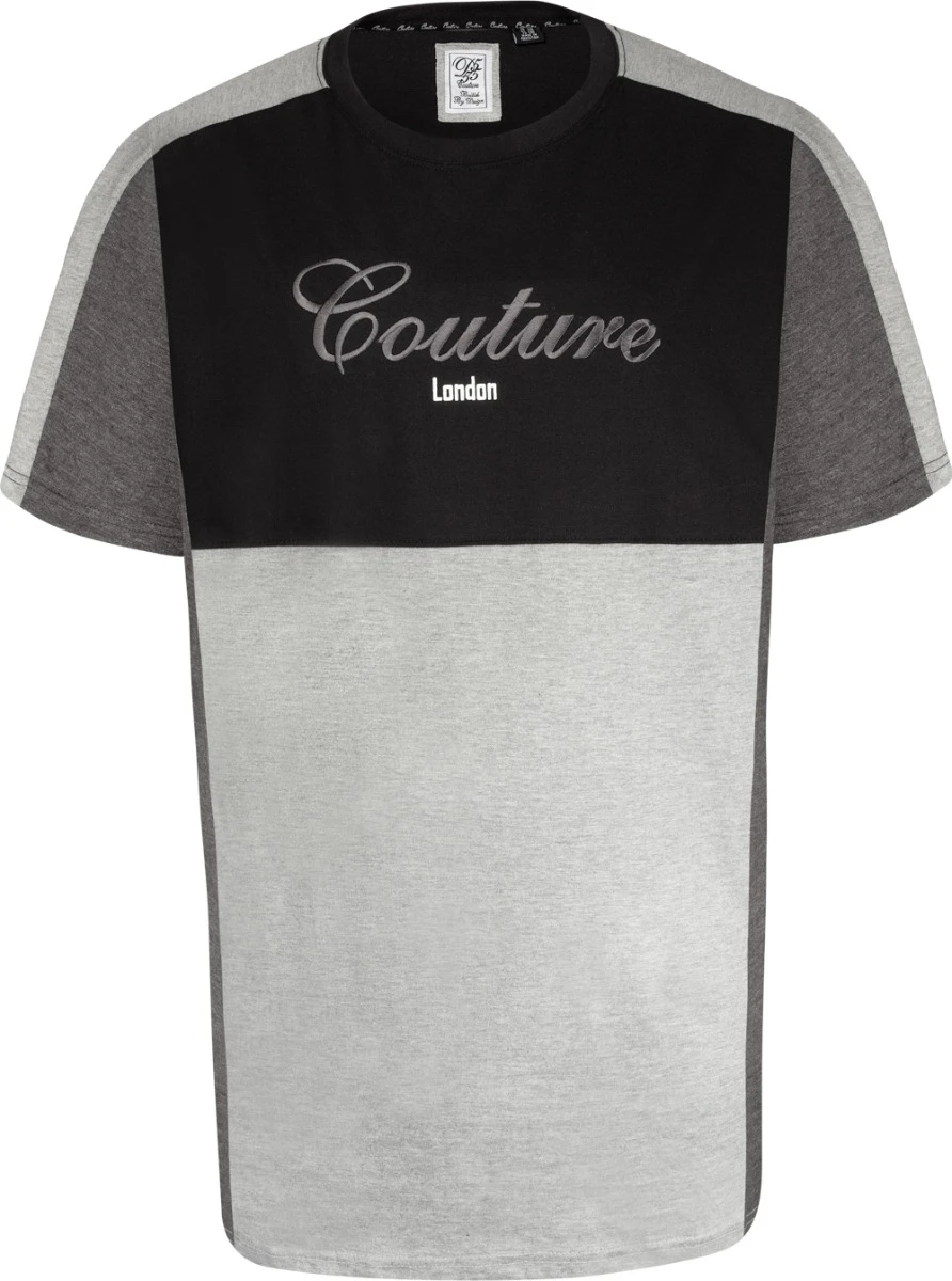 Duke D555 Felix Couture Cut And Sew Embroidered T-Shirt - Black 3 Duke D555 Felix Couture Cut And Sew Embroidered T-Shirt - Black