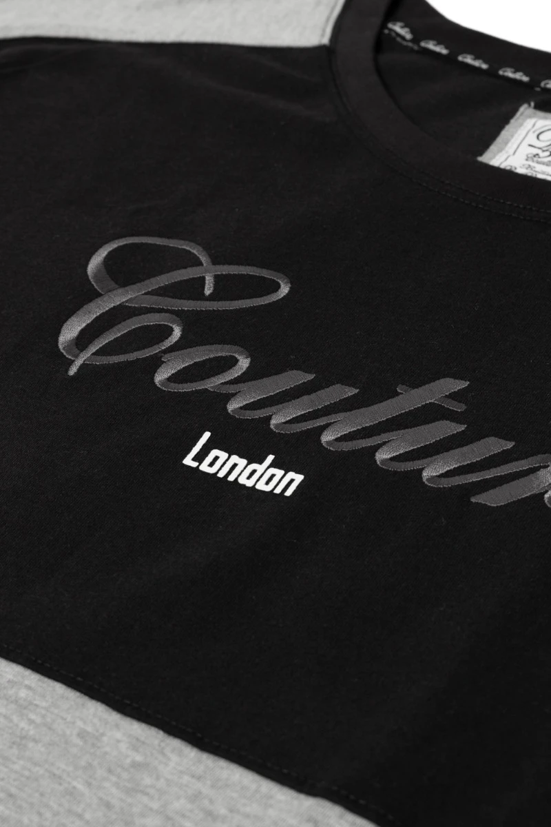 Duke D555 Felix Couture Cut And Sew Embroidered T-Shirt - Black 5 Duke D555 Felix Couture Cut And Sew Embroidered T-Shirt - Black - Image 3