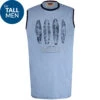 Duke D555 Bretton TALL Surf Board Chest Print T-Shirt - Blue 1 Duke D555 Bretton TALL Surf Board Chest Print T-Shirt - Blue -Famous Menswear Store 601316 bretton tall tee blue marl 1 tall circle