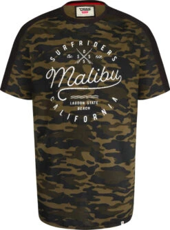 Duke D555 Sullivan Malibu Print T-Shirt - Green Camo