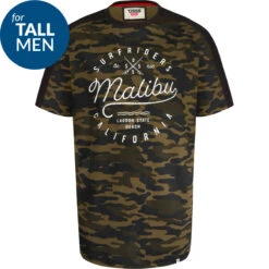 Duke D555 Sullivan TALL Malibu Print T-Shirt - Green Camo