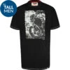 Duke D555 Pinewood TALL Photographic Bike Print T-Shirt - Black -Famous Menswear Store 601326 pinewood tall tee black 1