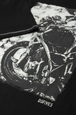 Duke D555 Pinewood TALL Photographic Bike Print T-Shirt - Black -Famous Menswear Store 601326 pinewood tee black 3 1