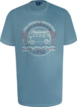 Duke D555 Woodhall Official VW Camper Print T-Shirt - Teal