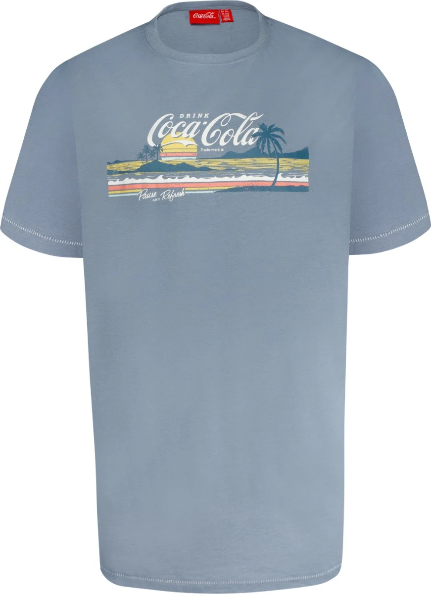 Duke D555 Norfolk Official Coca-Cola Beach Print T-Shirt - Denim 3 Duke D555 Norfolk Official Coca-Cola Beach Print T-Shirt - Denim