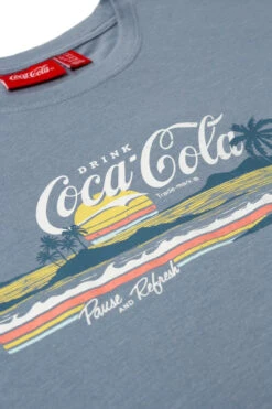Duke D555 Norfolk Official Coca-Cola Beach Print T-Shirt - Denim 7 Duke D555 Norfolk Official Coca-Cola Beach Print T-Shirt - Denim -Famous Menswear Store 601333 norfolk tee denim marl 3