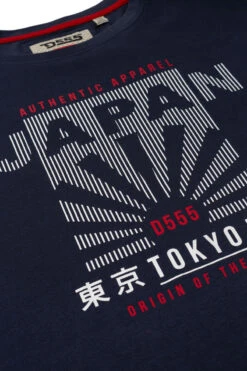 Duke D555 Berkeley Tokyo Sunrise Print T-Shirt - Navy -Famous Menswear Store 601411 berkeley tee navy 3