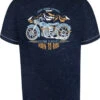 Duke D555 Josiah Motorbike Graphic Print T-Shirt - Navy Reno
