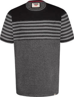 Featured Products 1 Duke D555 Jericho Cut And Sew Striped Crew Neck T-Shirt - Black