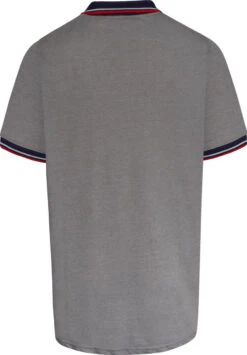 Duke D555 Mersea TALL Pique Polo Shirt With Embroidery - Grey -Famous Menswear Store 611305 mersea tall polo grey marl 2