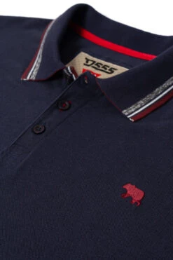 Duke D555 Benjamin 1 Short Sleeve Tipped Polo Shirt - Navy -Famous Menswear Store 611400 benjamin 1 ss polo navy 3