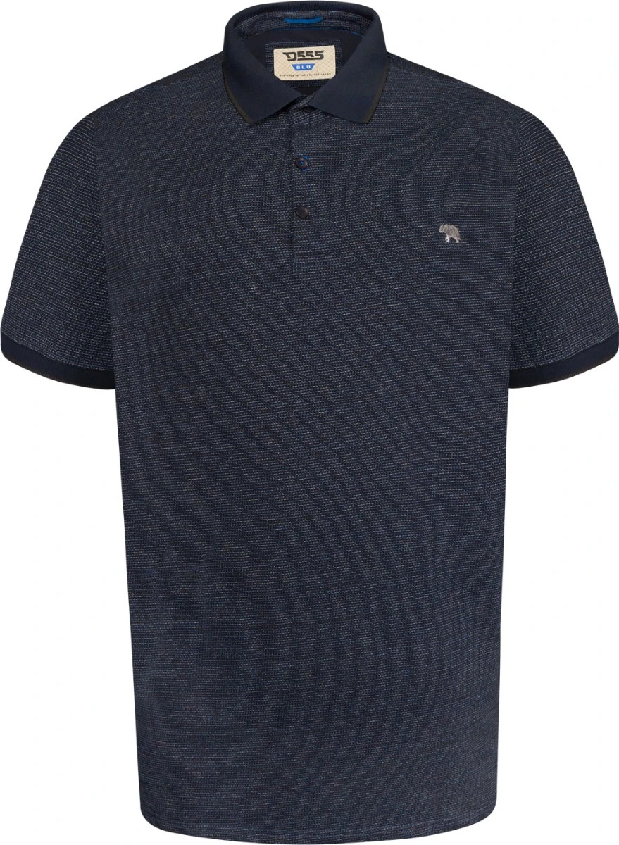 Duke D555 Bradley Jacquard Jersey SS Polo Shirt - Navy 3 Duke D555 Bradley Jacquard Jersey SS Polo Shirt - Navy