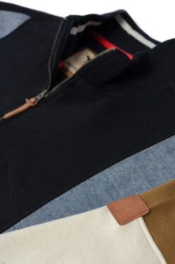 Duke D555 Kenington Cut And Sew Half Zip Sweatshirt - Navy -Famous Menswear Store 621201 kenington sweat navy 3