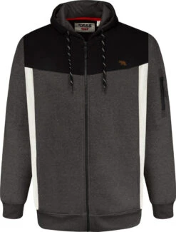 Duke D555 Nathan Cut And Sew Full Zip Hoody - Black