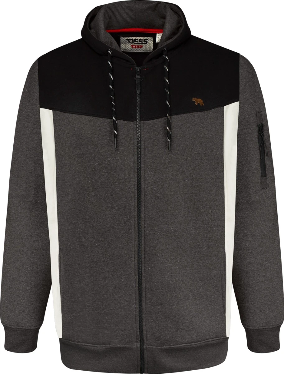 Duke D555 Nathan Cut And Sew Full Zip Hoody - Black