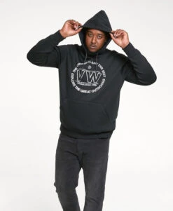 Duke D555 Bourton Over Head Volkswagen Logo Print Hoodie - Black -Famous Menswear Store 641406 bourton hoodie black 4