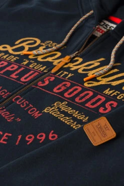 Duke D555 Worcester Brooklyn Chest Print Full Zip Hoody - Navy -Famous Menswear Store 641407 worcester hoody navy 3