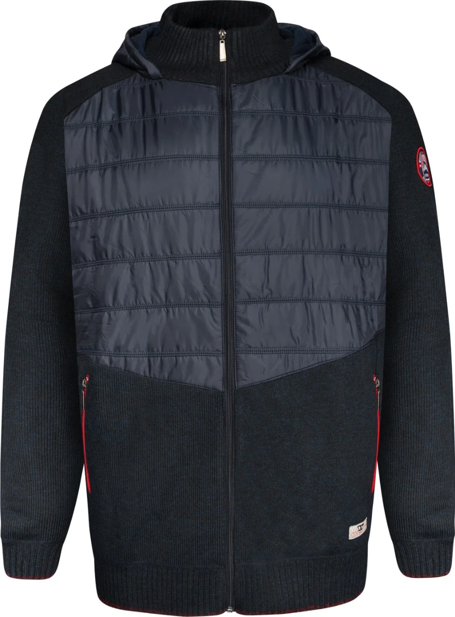 Duke D555 Norbury Full Zip Bonded Fleece Hooded Jumper - Navy 3 Duke D555 Norbury Full Zip Bonded Fleece Hooded Jumper - Navy