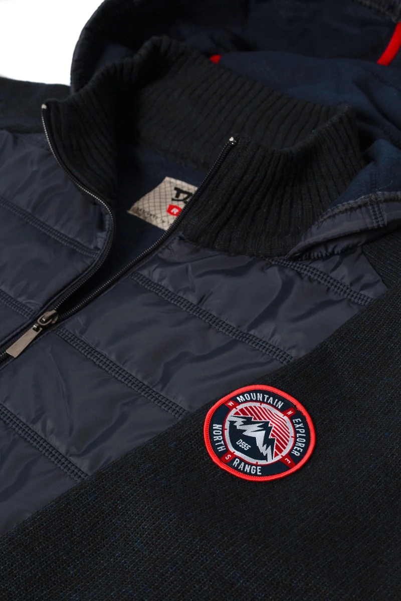 Duke D555 Norbury Full Zip Bonded Fleece Hooded Jumper - Navy 5 Duke D555 Norbury Full Zip Bonded Fleece Hooded Jumper - Navy - Image 3