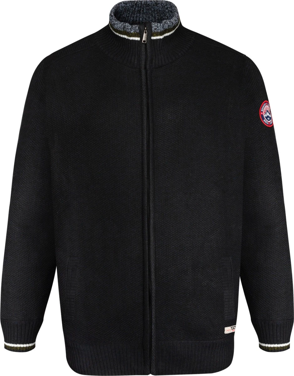 Duke D555 Salvatore Plain Knit Full Zip Sweatshirt - Navy 3 Duke D555 Salvatore Plain Knit Full Zip Sweatshirt - Navy