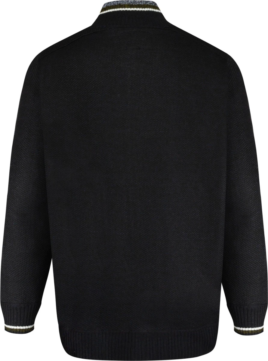 Duke D555 Salvatore Plain Knit Full Zip Sweatshirt - Navy 4 Duke D555 Salvatore Plain Knit Full Zip Sweatshirt - Navy - Image 2