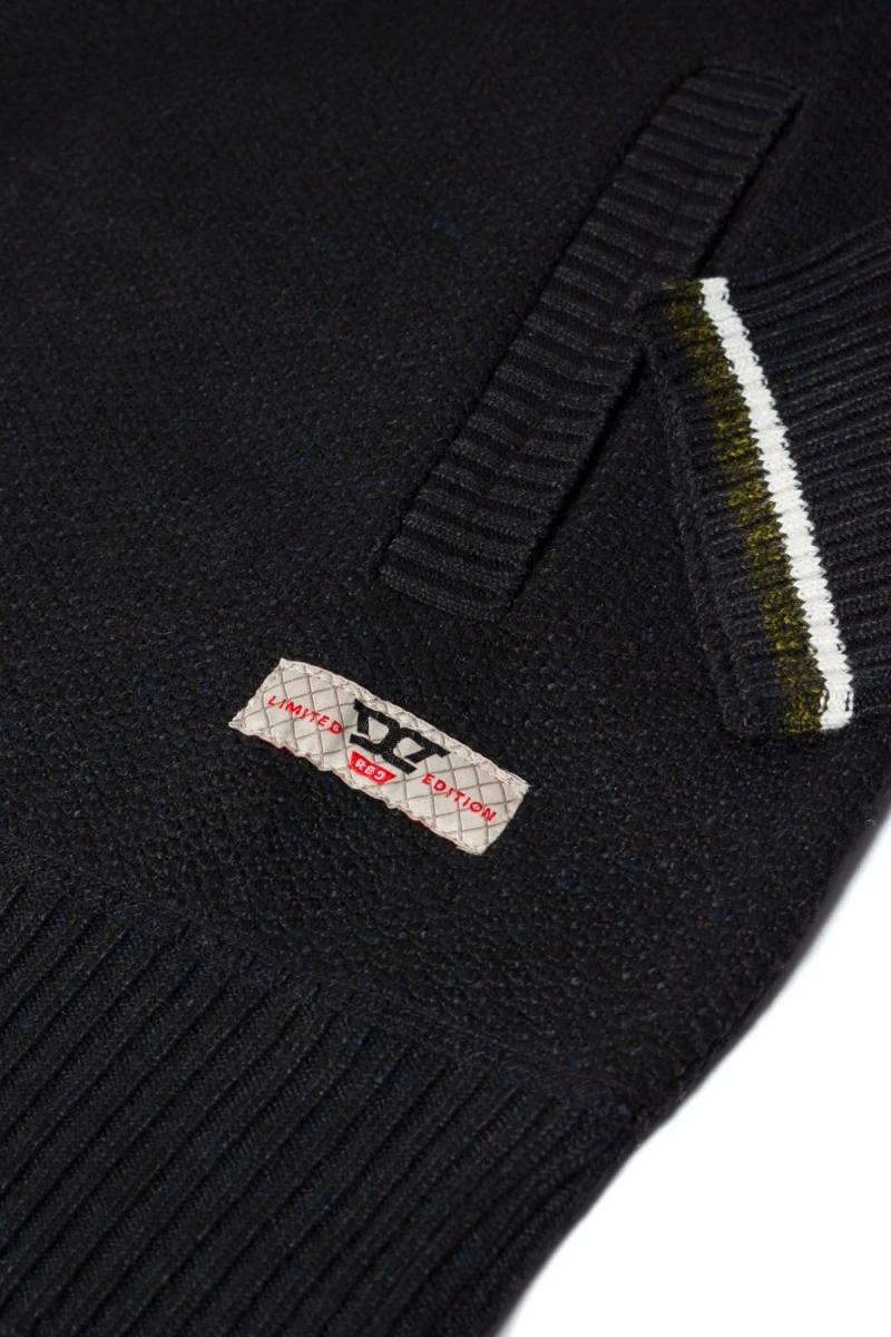 Duke D555 Salvatore Plain Knit Full Zip Sweatshirt - Navy 6 Duke D555 Salvatore Plain Knit Full Zip Sweatshirt - Navy - Image 4