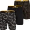 Duke D555 Sylvester Patterned Stretch 3 Pack Boxers - Black -Famous Menswear Store 901400 sylvester boxers black 1 1