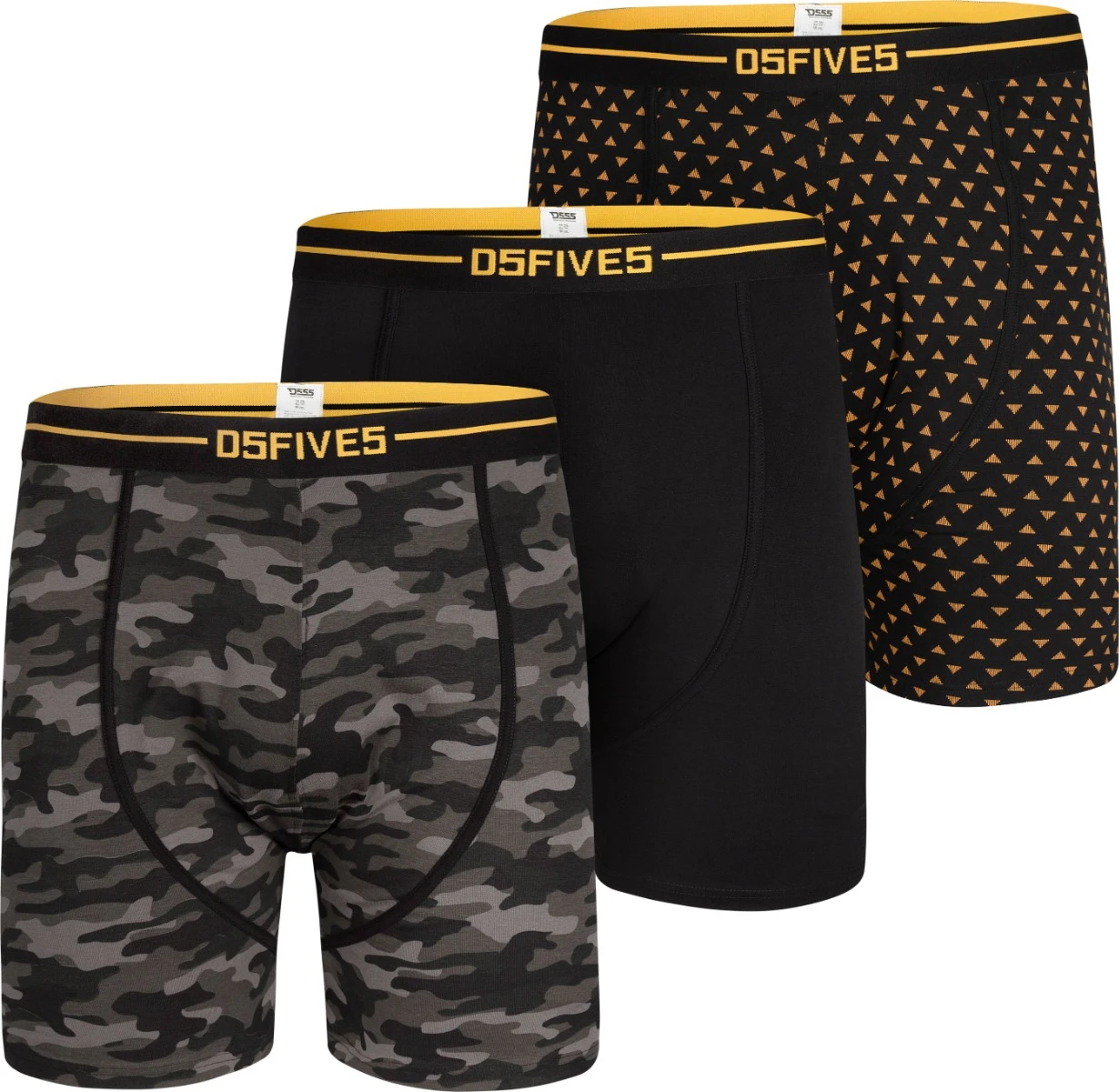 Duke D555 Sylvester Patterned Stretch 3 Pack Boxers - Black 3 Duke D555 Sylvester Patterned Stretch 3 Pack Boxers - Black