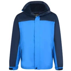 Kam Contrast Water Resistant Jacket - Blue