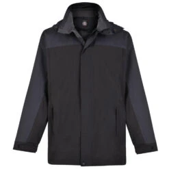 Kam Contrast Water Resistant Jacket - Black