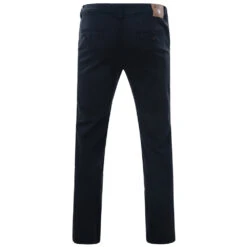 Kam Top Quality Stretch Chinos Trousers - Navy 5 Kam Top Quality Stretch Chinos Trousers - Navy -Famous Menswear Store KBS 261 Navy back 1 1
