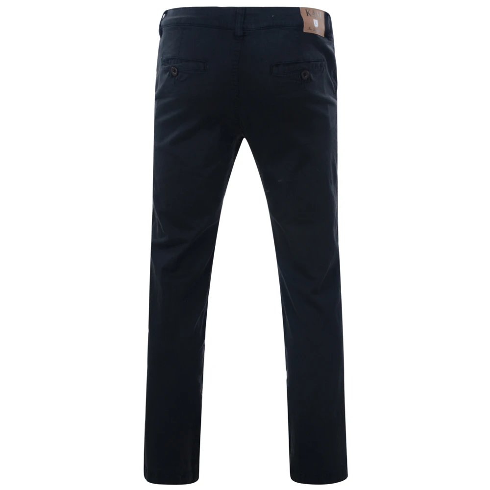 Kam Top Quality Stretch Chinos Trousers - Navy 4 Kam Top Quality Stretch Chinos Trousers - Navy - Image 2