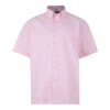 Kam Oxford Classic Short Sleeve Shirt - Pink -Famous Menswear Store KBS 663A Pink 1