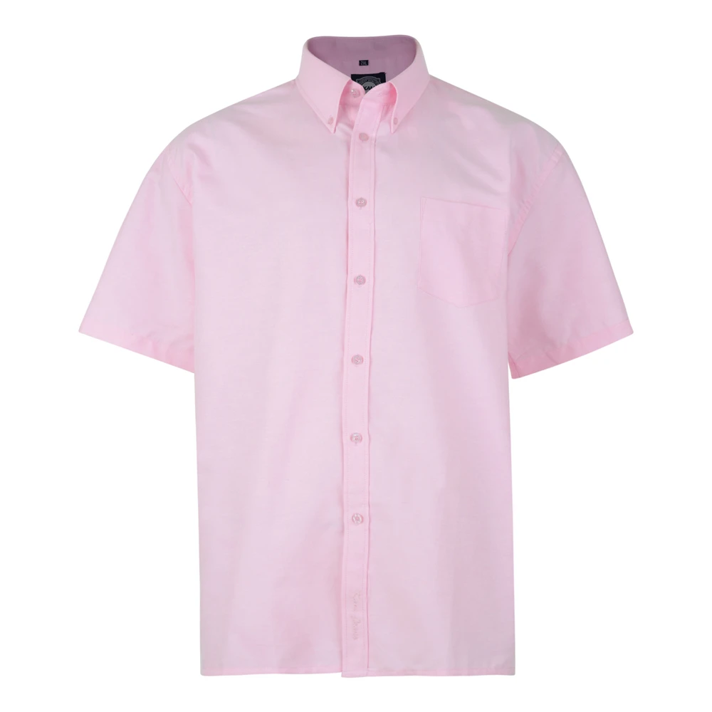 Kam Oxford Classic Short Sleeve Shirt - Pink 3 Kam Oxford Classic Short Sleeve Shirt - Pink